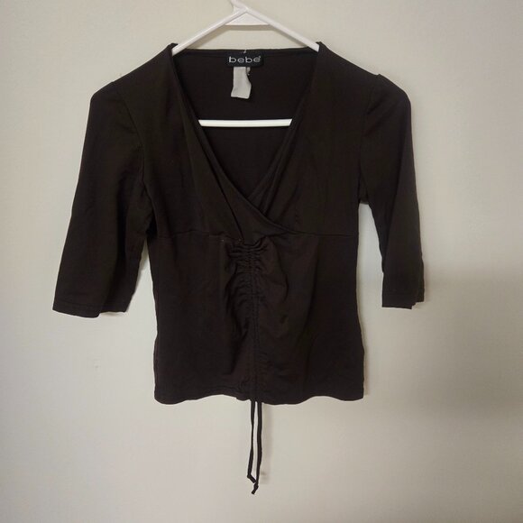Bebe Y2K Cinch Top 3/4 Sleeves - Picture 1 of 8
